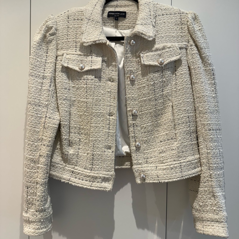 Generation Love Ivory Tweed Jacket